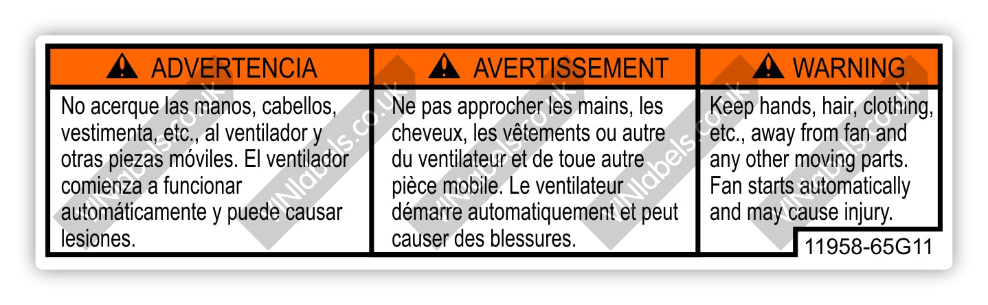 Suzuki Ignis engine bay warning decal